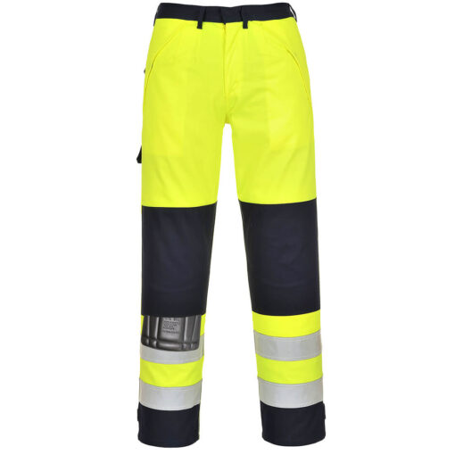 PORTWEST FR62 Spodnie ostrzegawcze trudnopalne Multi-Norm