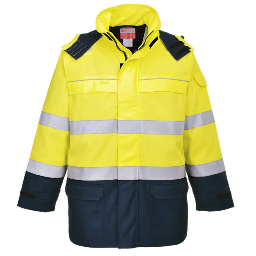PORTWEST FR79 Trudnopalna i anstystatycza kurtka ostrzegawcza Bizflame Rain + Arc