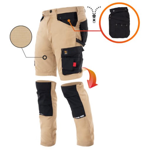 PROCERA Spodnie Wielofunkcyjne Zeus Khaki - obrazek 4