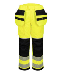 PORTWEST FR427 Spodnie zimowe trudnopalne i ostrzegawcze PW3 Modaflame Rain z kieszeniami kaburowymi.