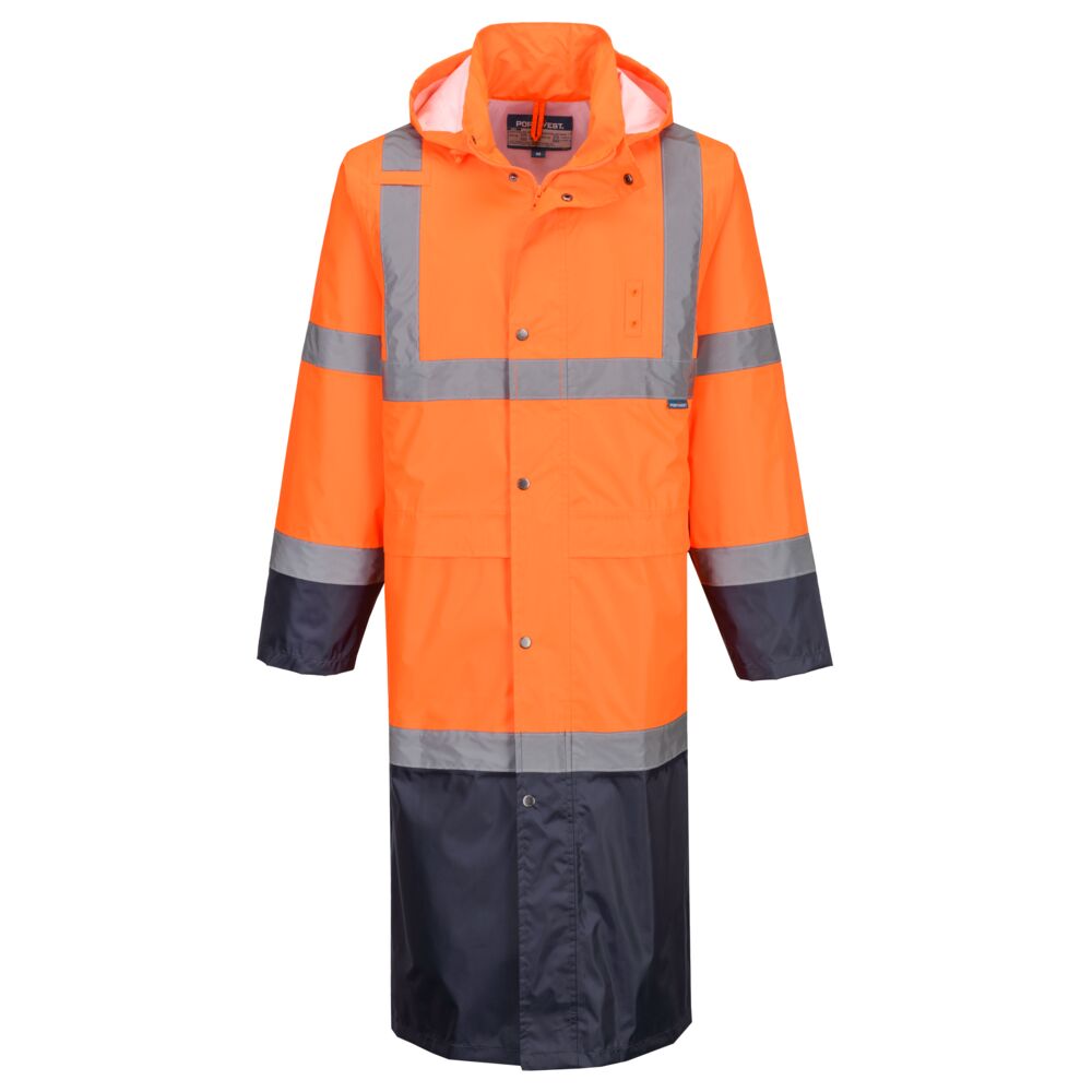 PORTWEST H446 Płaszcz przeciwdeszczowy Hi-Vis Contrast 122 cm