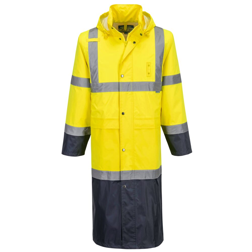 PORTWEST H446 Płaszcz przeciwdeszczowy Hi-Vis Contrast 122 cm - obrazek 2